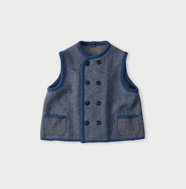 45R Shetland Herringbone Vest