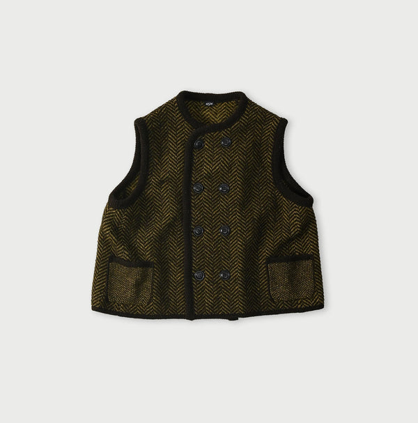 45R Shetland Herringbone Vest