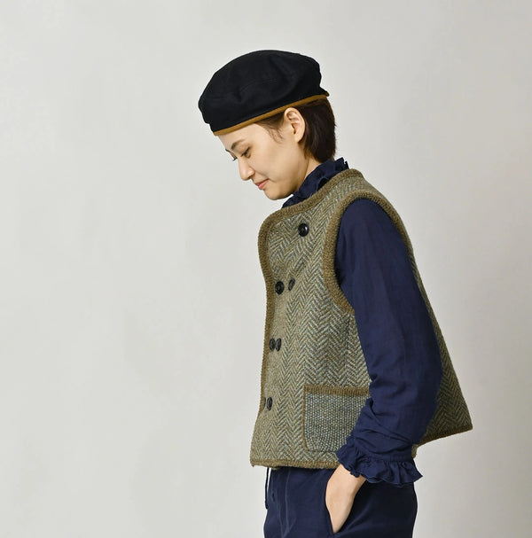 45R Shetland Herringbone Vest