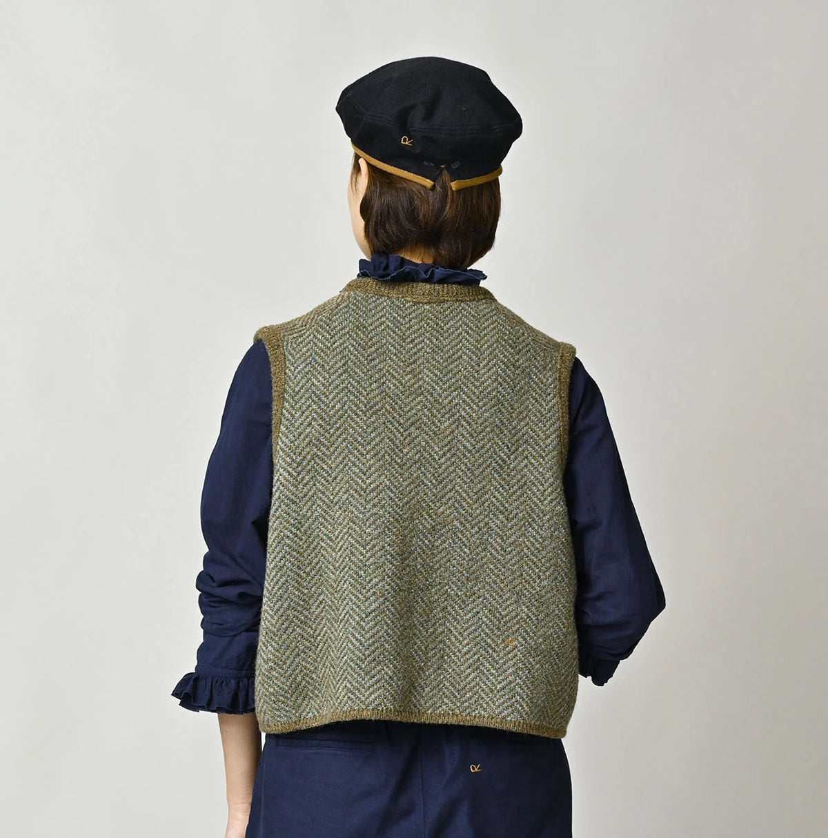 45R Shetland Herringbone Vest - Image 7
