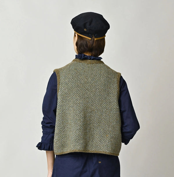 45R Shetland Herringbone Vest