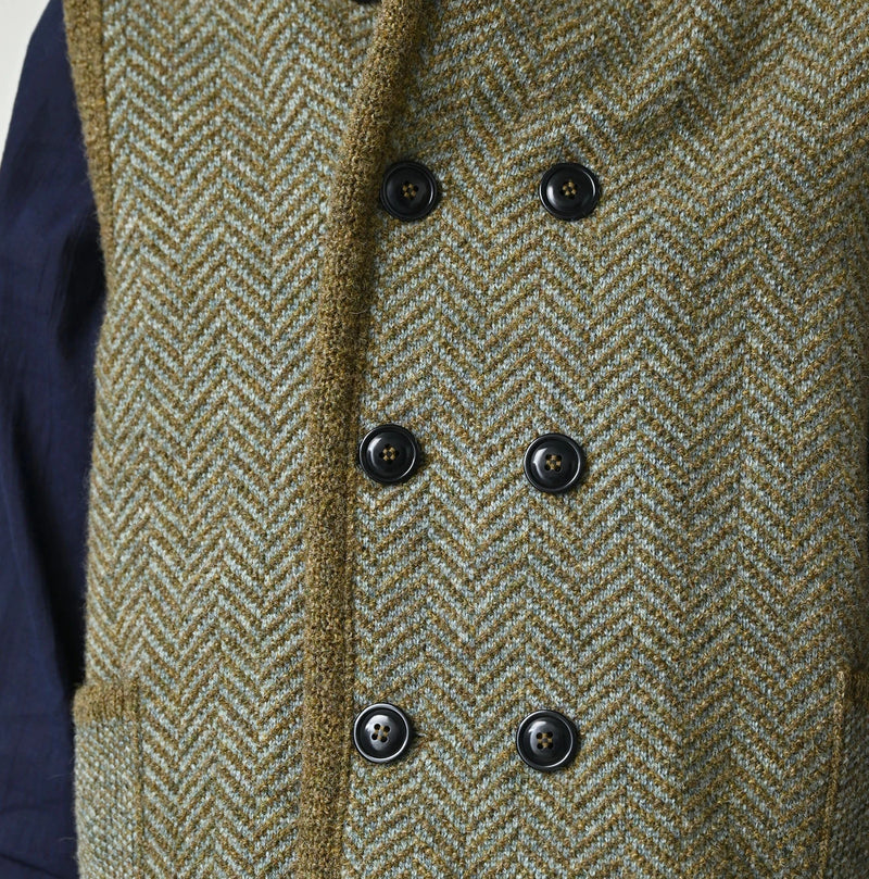 45R Shetland Herringbone Vest - Image 10