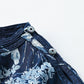 45R Indigo Noa Flower Tunic Blouse