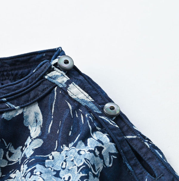 Indigo Noa Flower Tunic Blouse - 45R by 45rpm studio