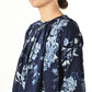 45R Indigo Noa Flower Tunic Blouse