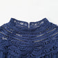 45R Ai Indigo Dungaree Khadi Ribbon Lace Blouse