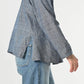 45R Ai Indigo Dungaree Khadi Frilled Cachecoeur