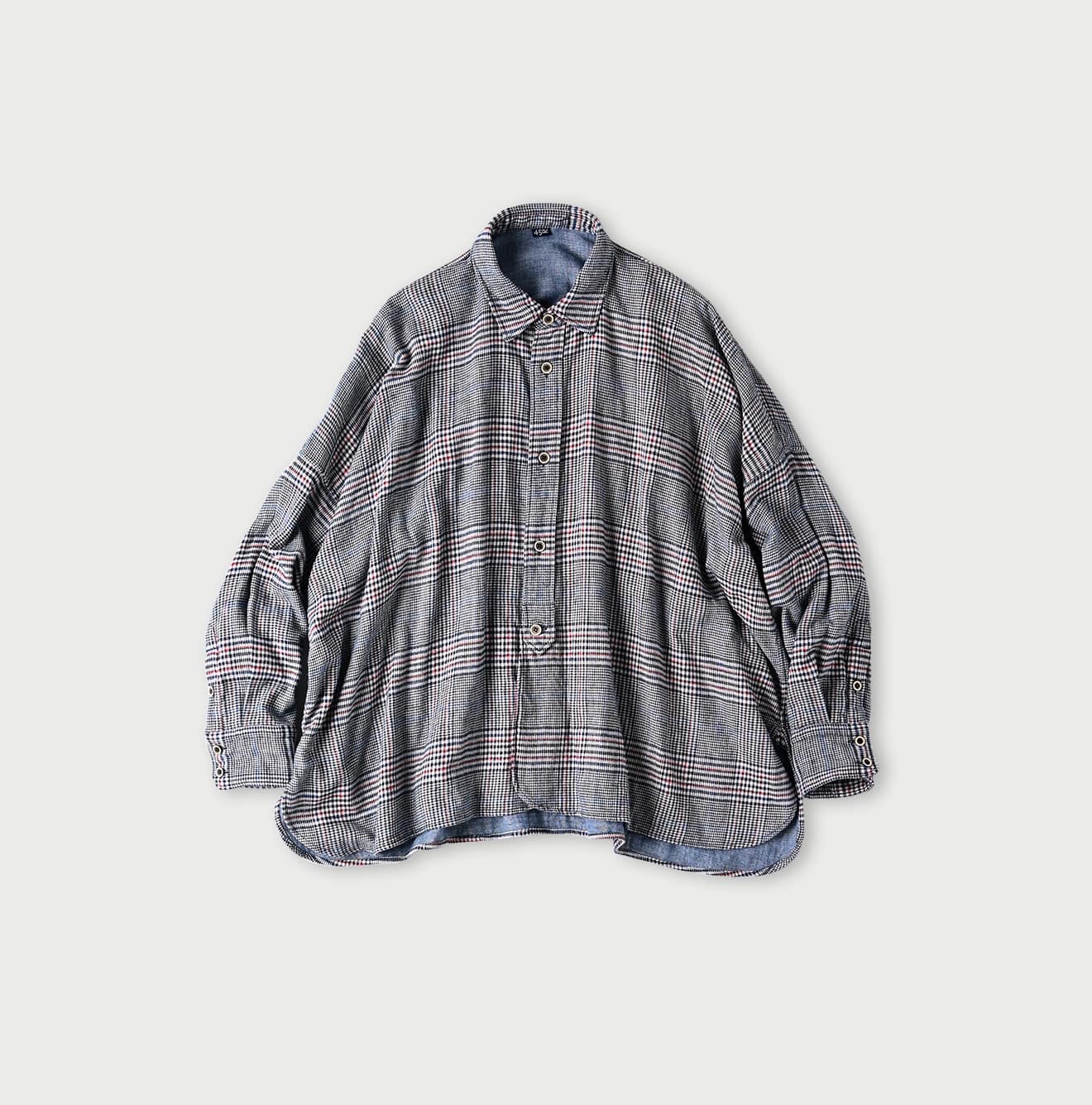 Indigo Double Woven Big Shirt