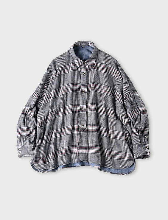 Indigo Double Woven Big Shirt