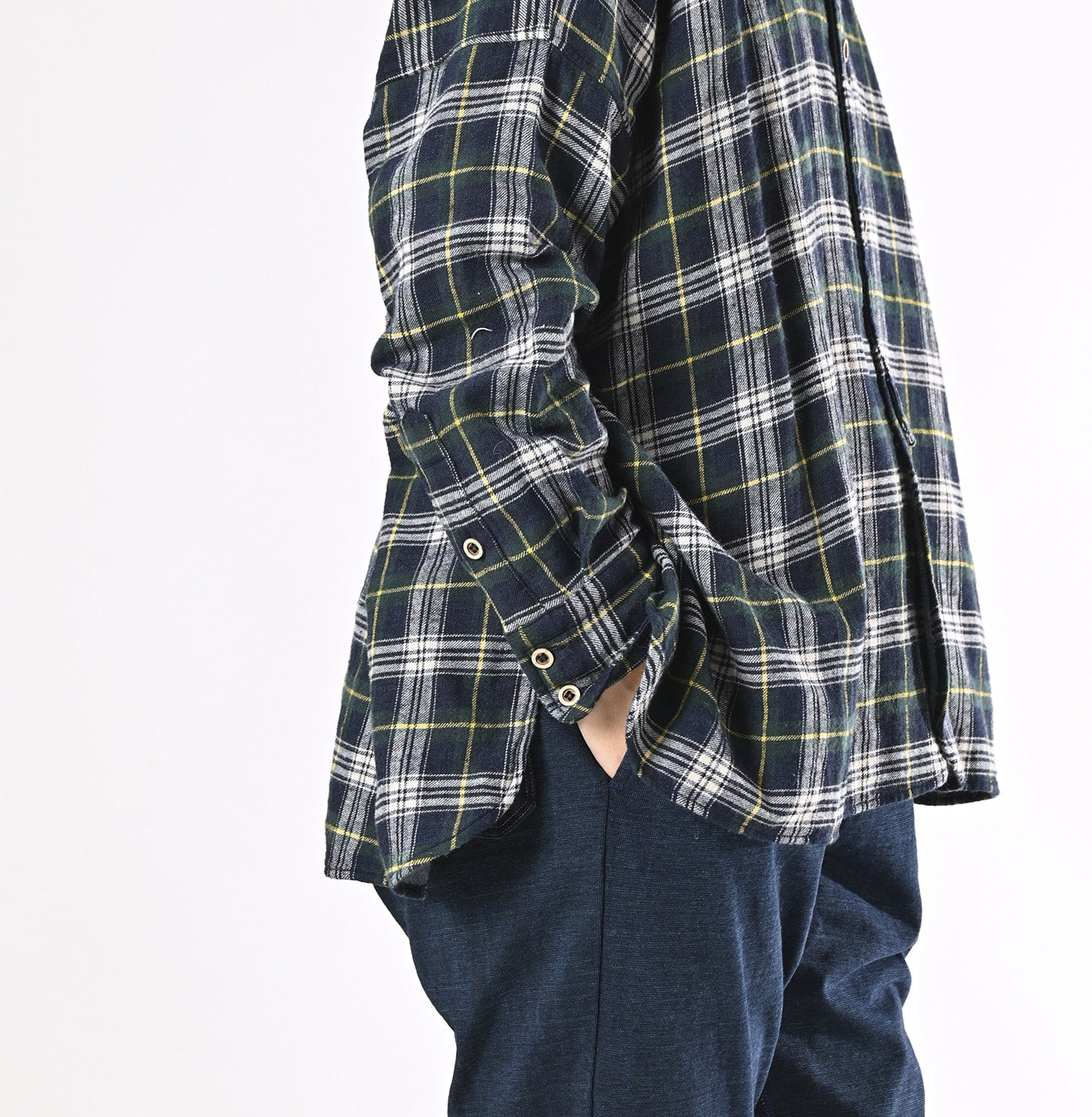 45R Indigo Double Woven Big Shirt