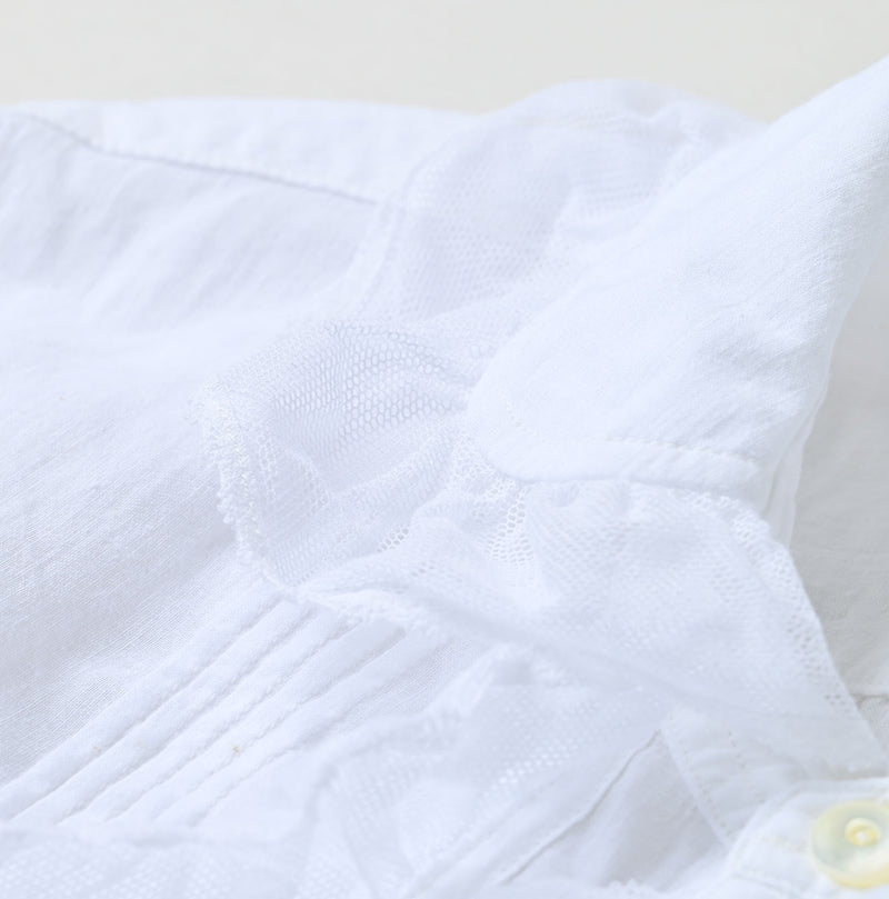 45R Khadi Tulle Frilled Blouse