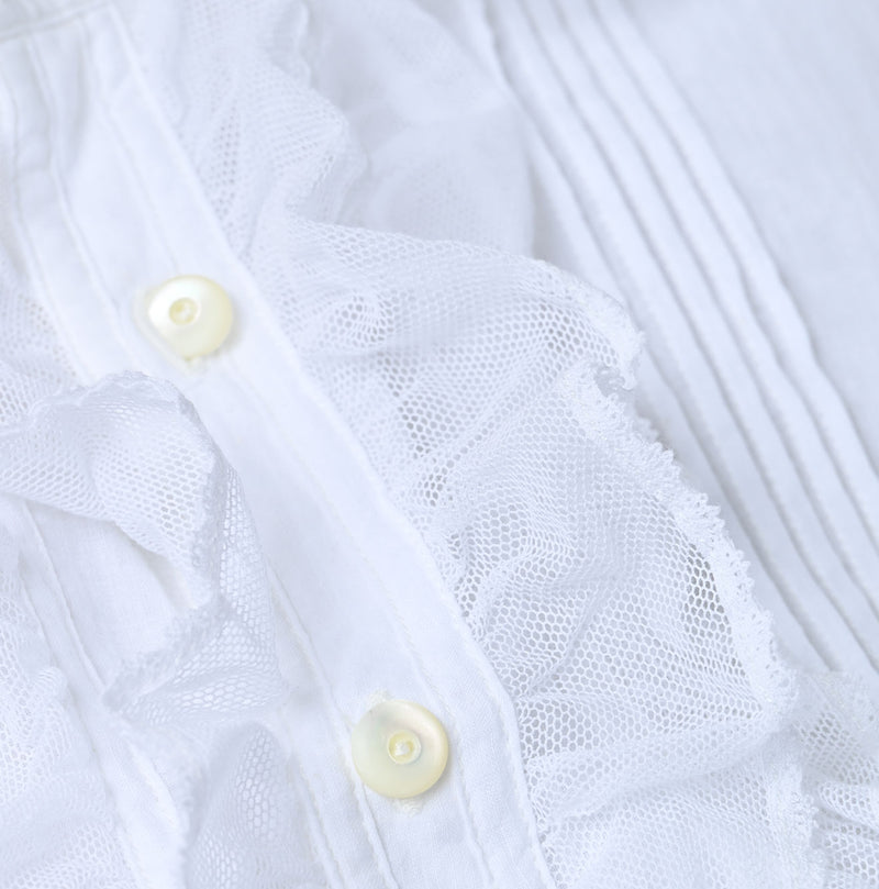 45R Khadi Tulle Frilled Blouse
