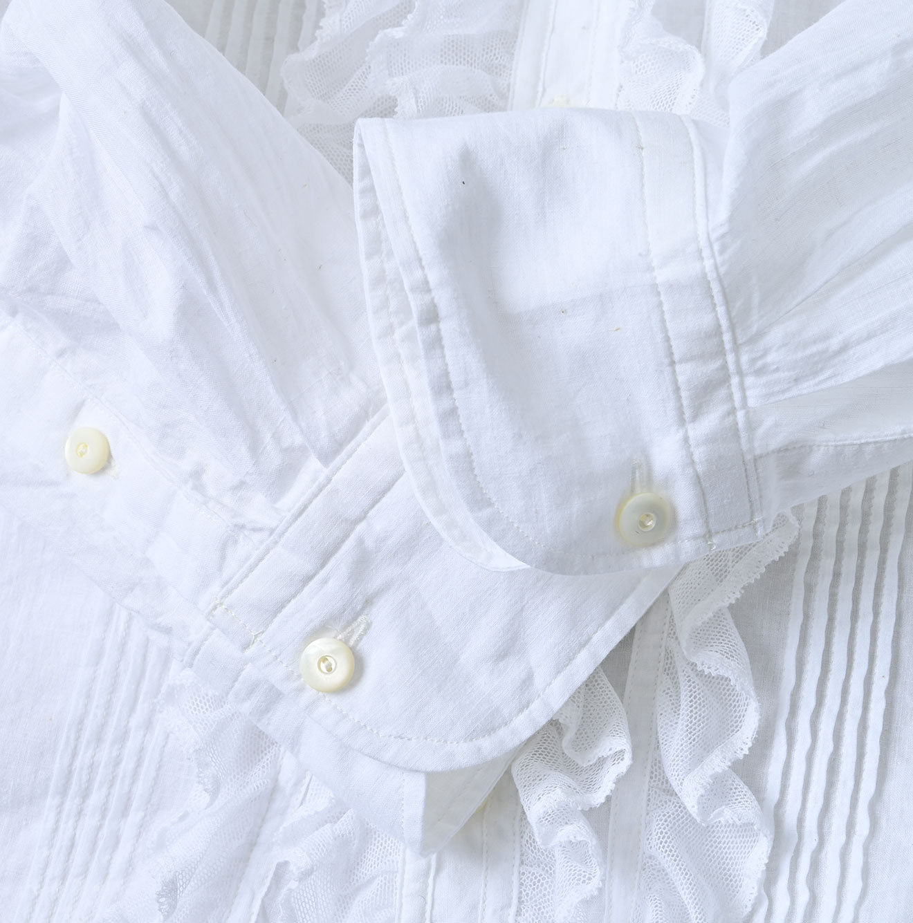 45R Khadi Tulle Frilled Blouse