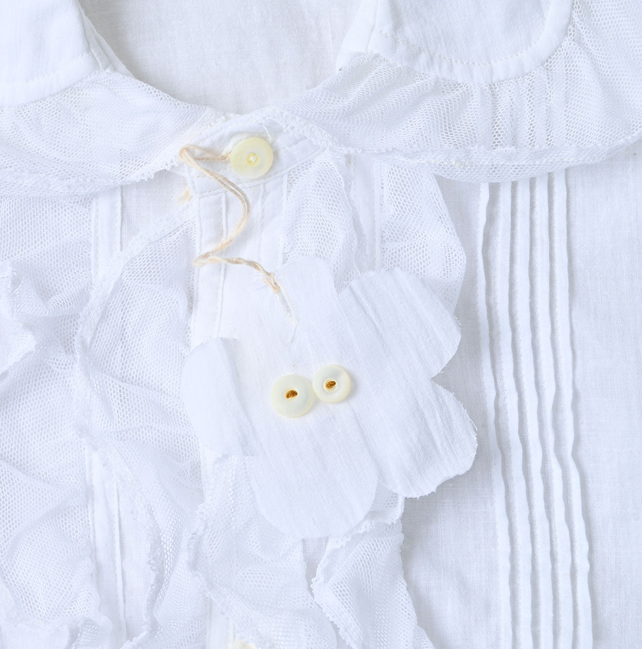 45R Khadi Tulle Frilled Blouse