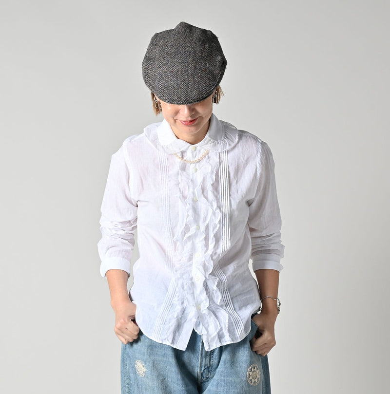 45R Khadi Tulle Frilled Blouse