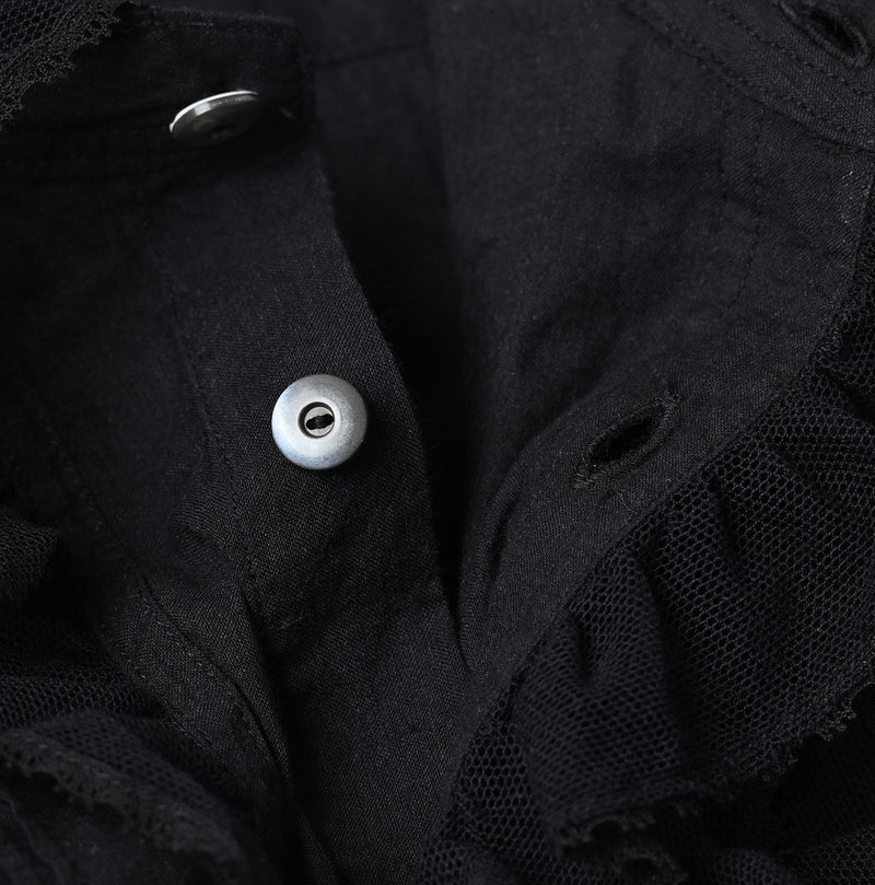 45R Khadi Tulle Frilled Blouse - Image 13