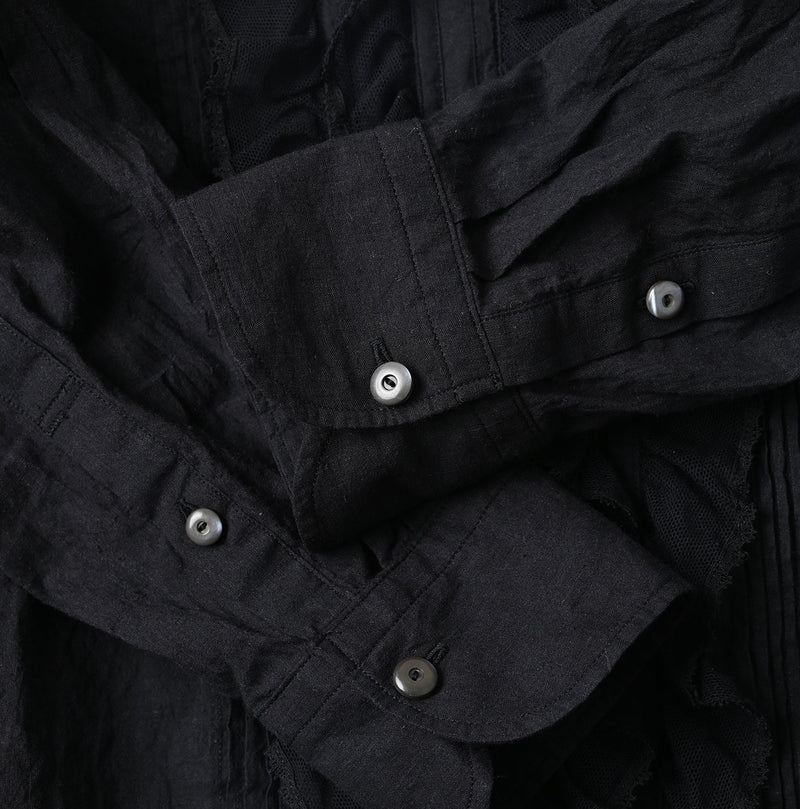 45R Khadi Tulle Frilled Blouse