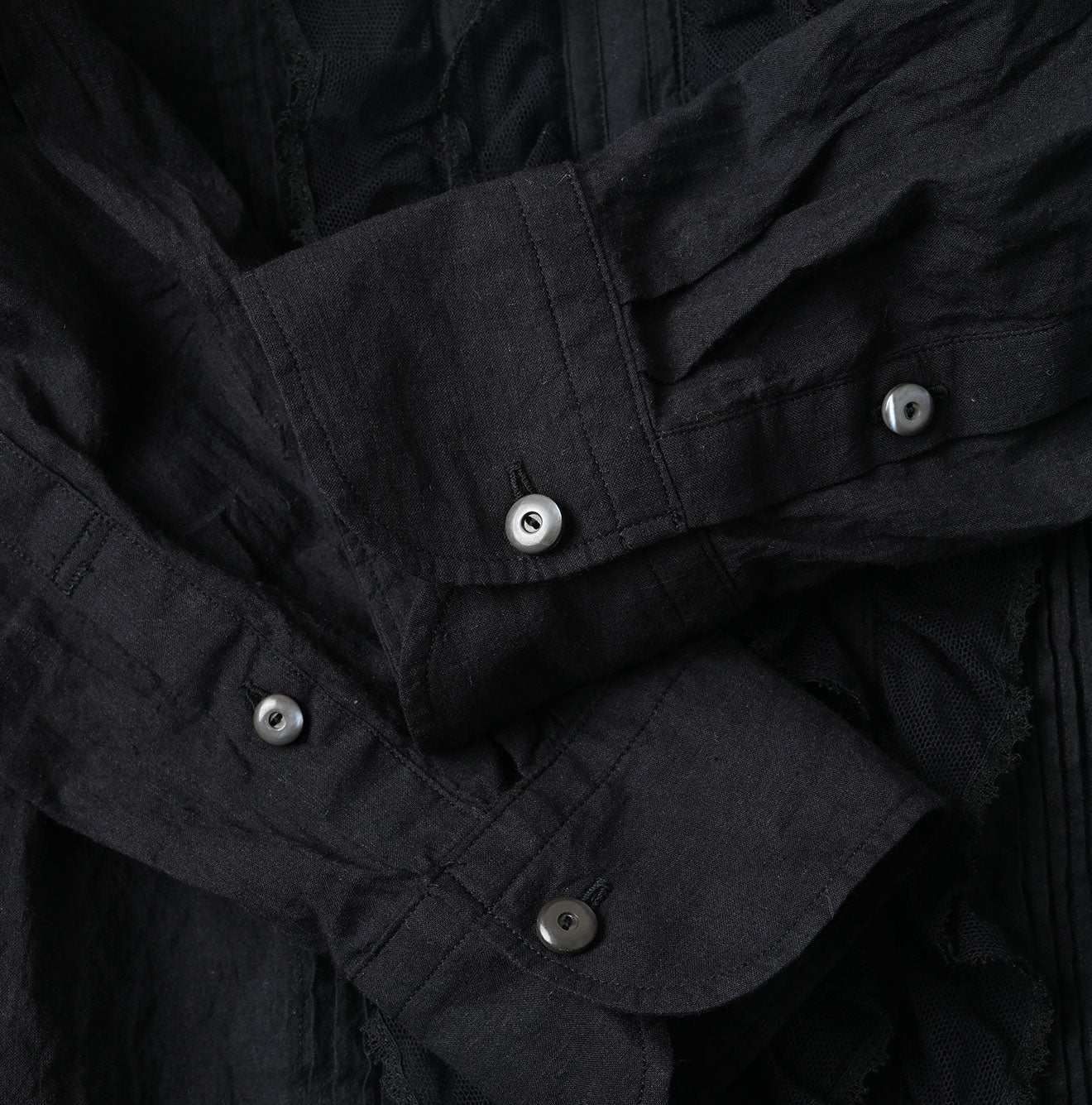 45R Khadi Tulle Frilled Blouse