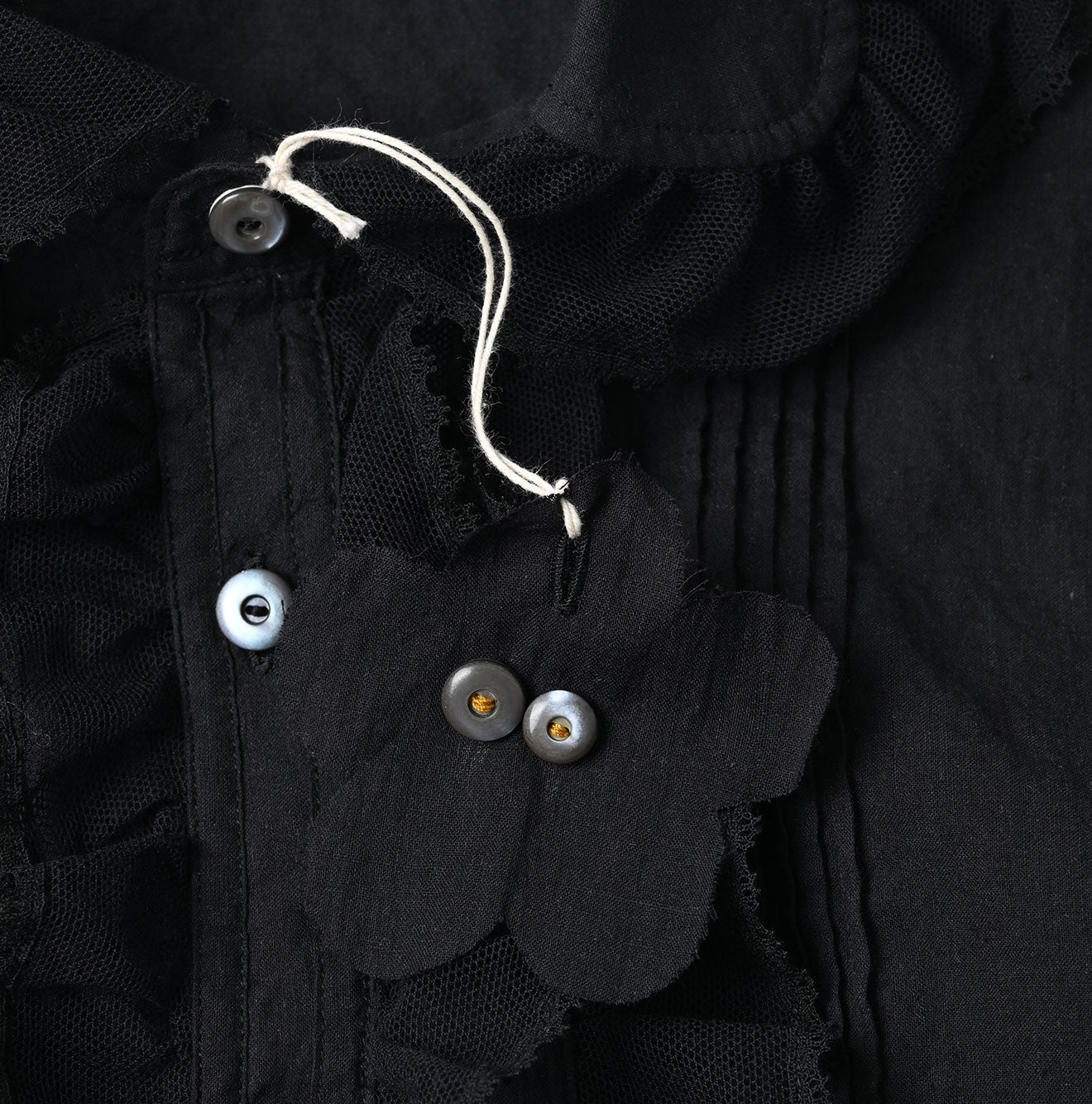 45R Khadi Tulle Frilled Blouse