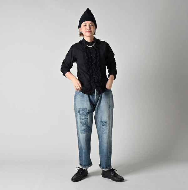 45R Khadi Tulle Frilled Blouse