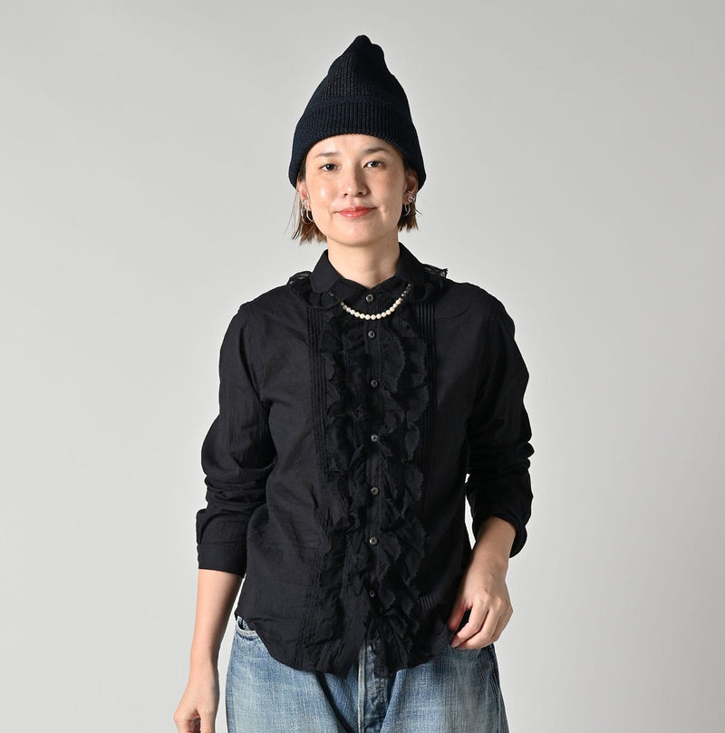 45R Khadi Tulle Frilled Blouse