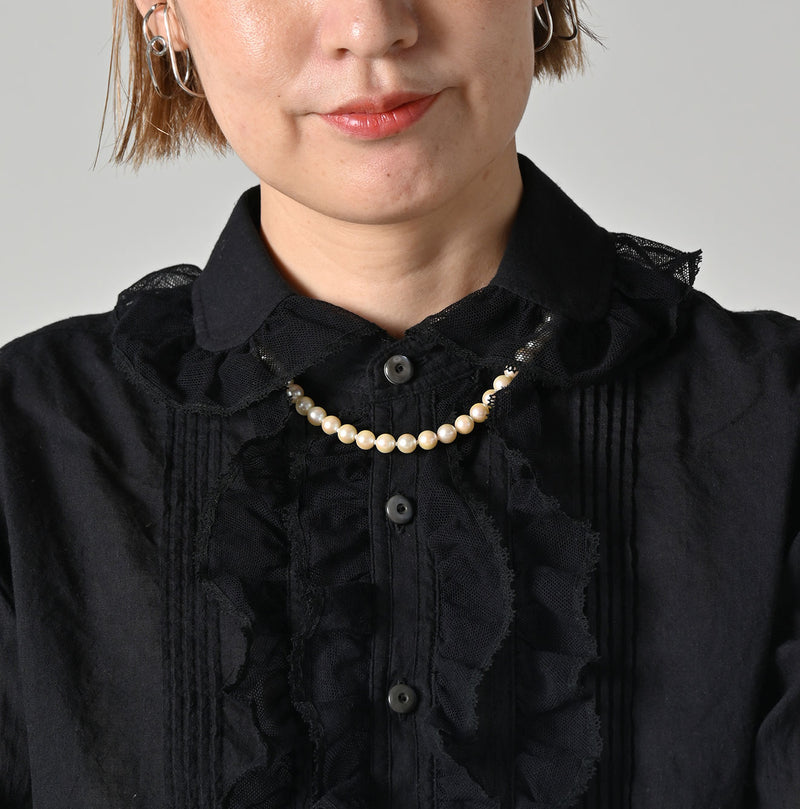 45R Khadi Tulle Frilled Blouse