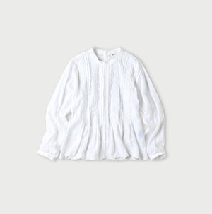 Khadi Tuck Lace Blouse