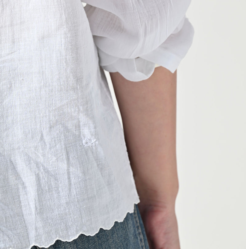 45R Khadi Tuck Lace Blouse