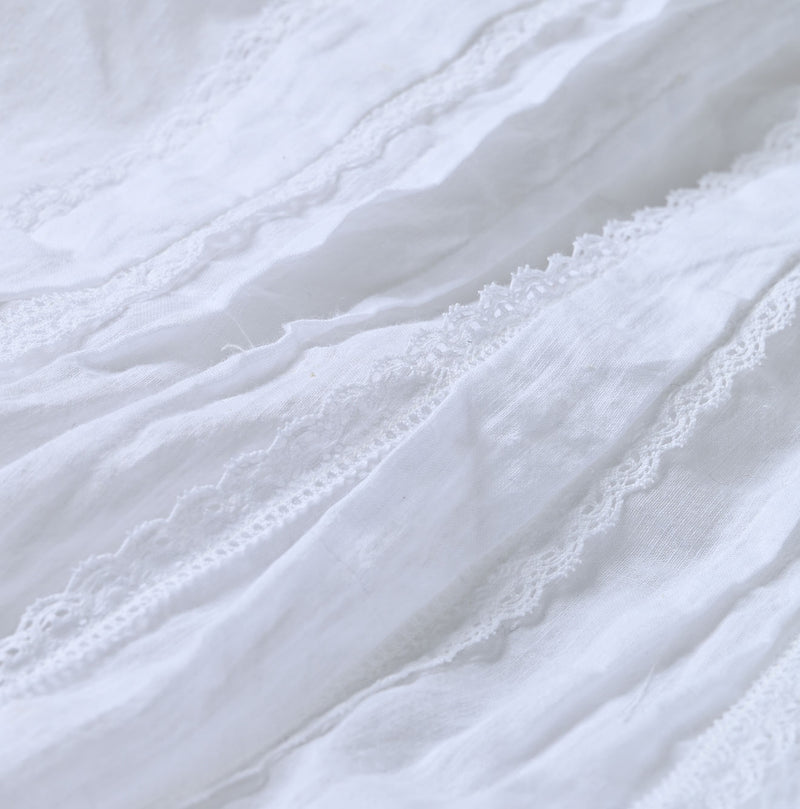 45R Khadi Tuck Lace Blouse
