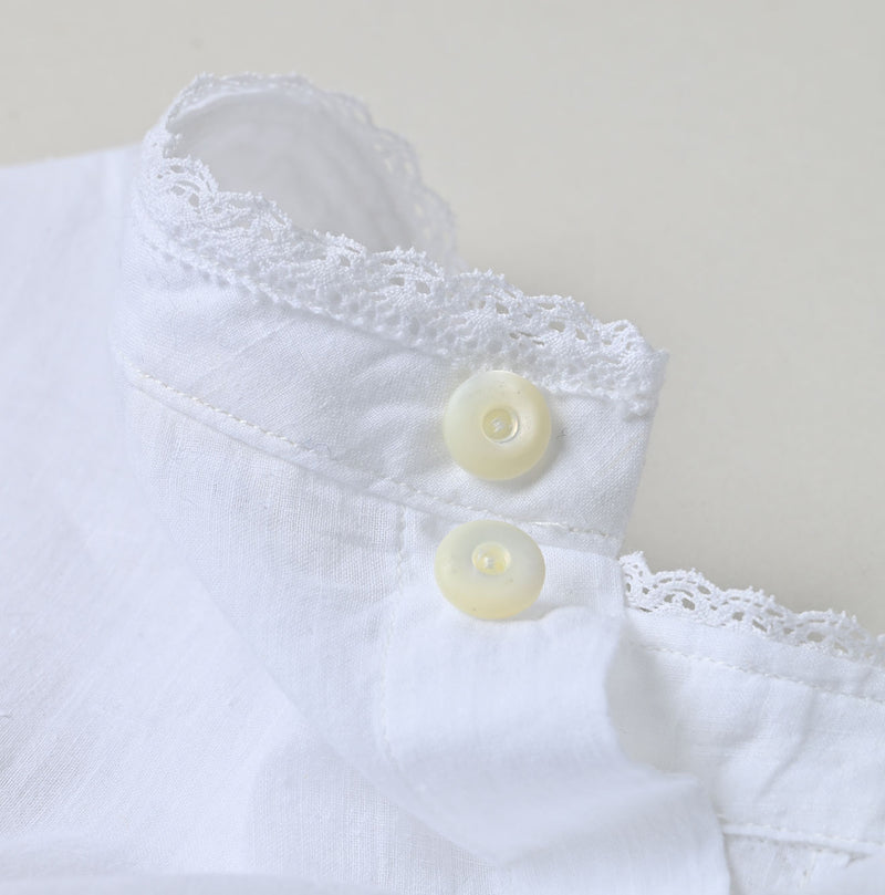 45R Khadi Tuck Lace Blouse