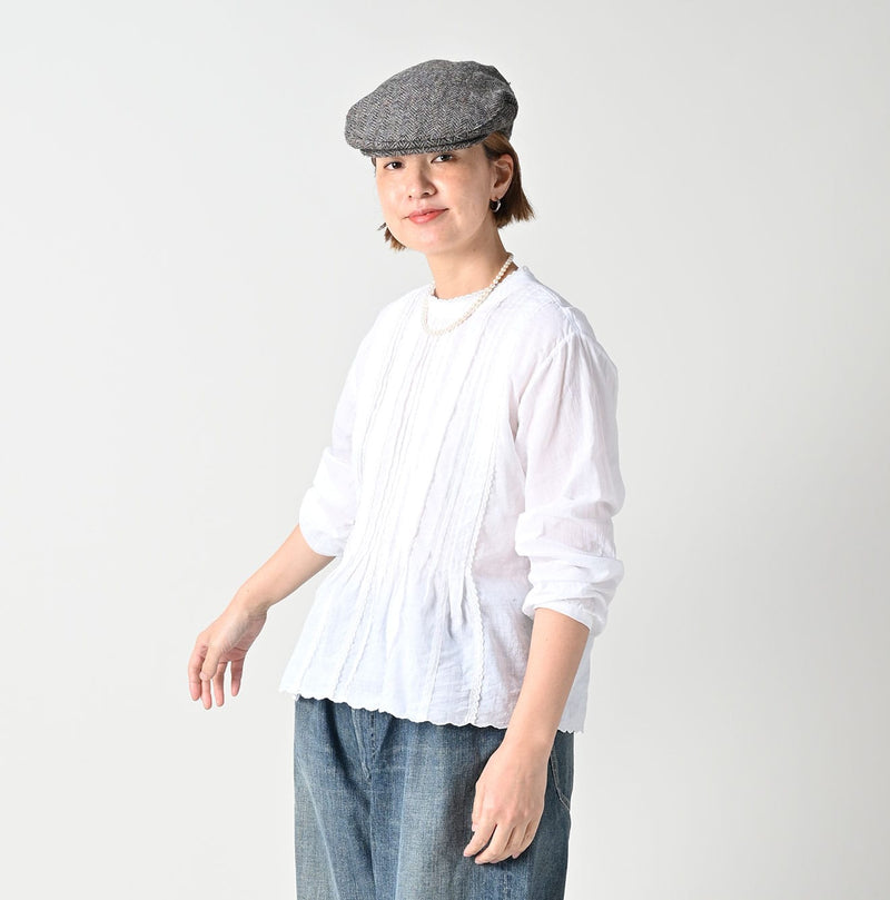 45R Khadi Tuck Lace Blouse