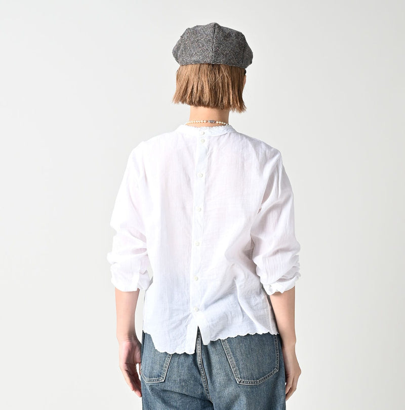 45R Khadi Tuck Lace Blouse