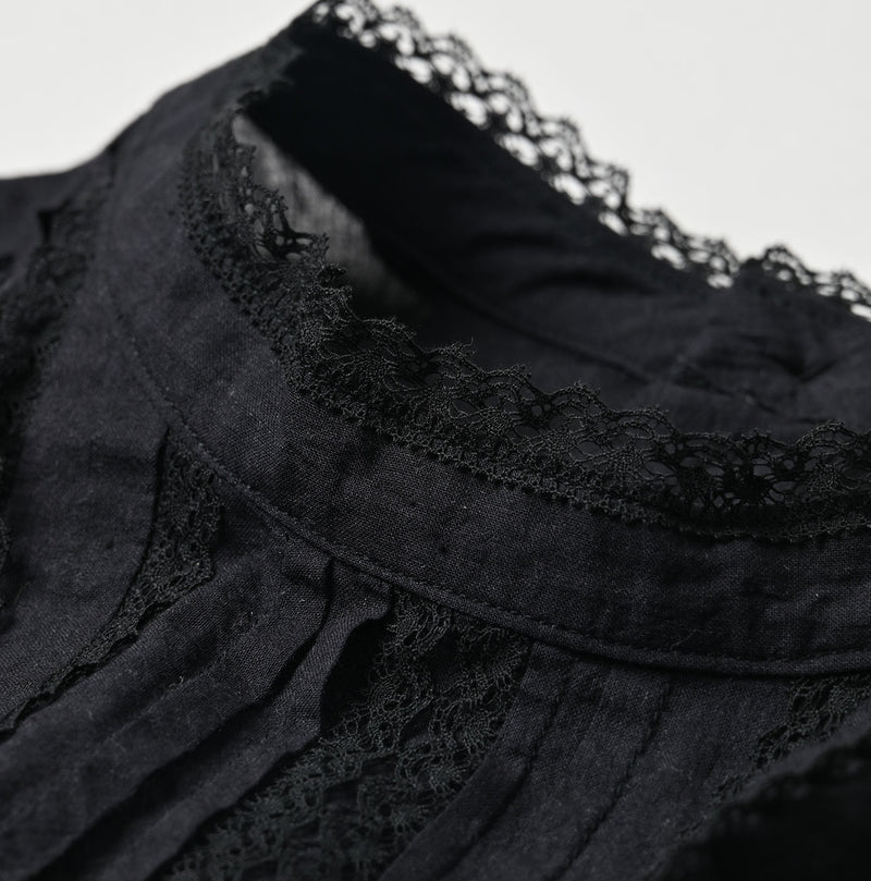 45R Khadi Tuck Lace Blouse