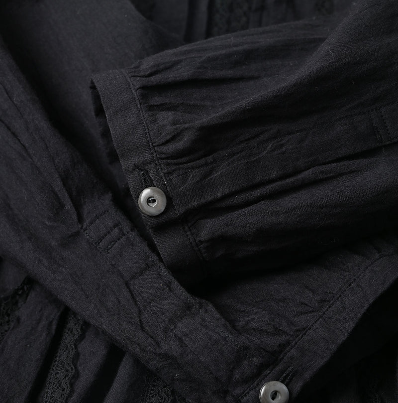 45R Khadi Tuck Lace Blouse