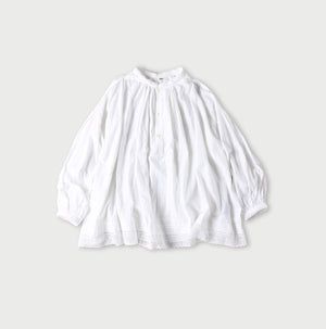 Khadi Lace Tuck Smocking Blouse