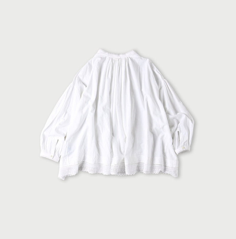 45R Khadi Lace Tuck Smocking Blouse