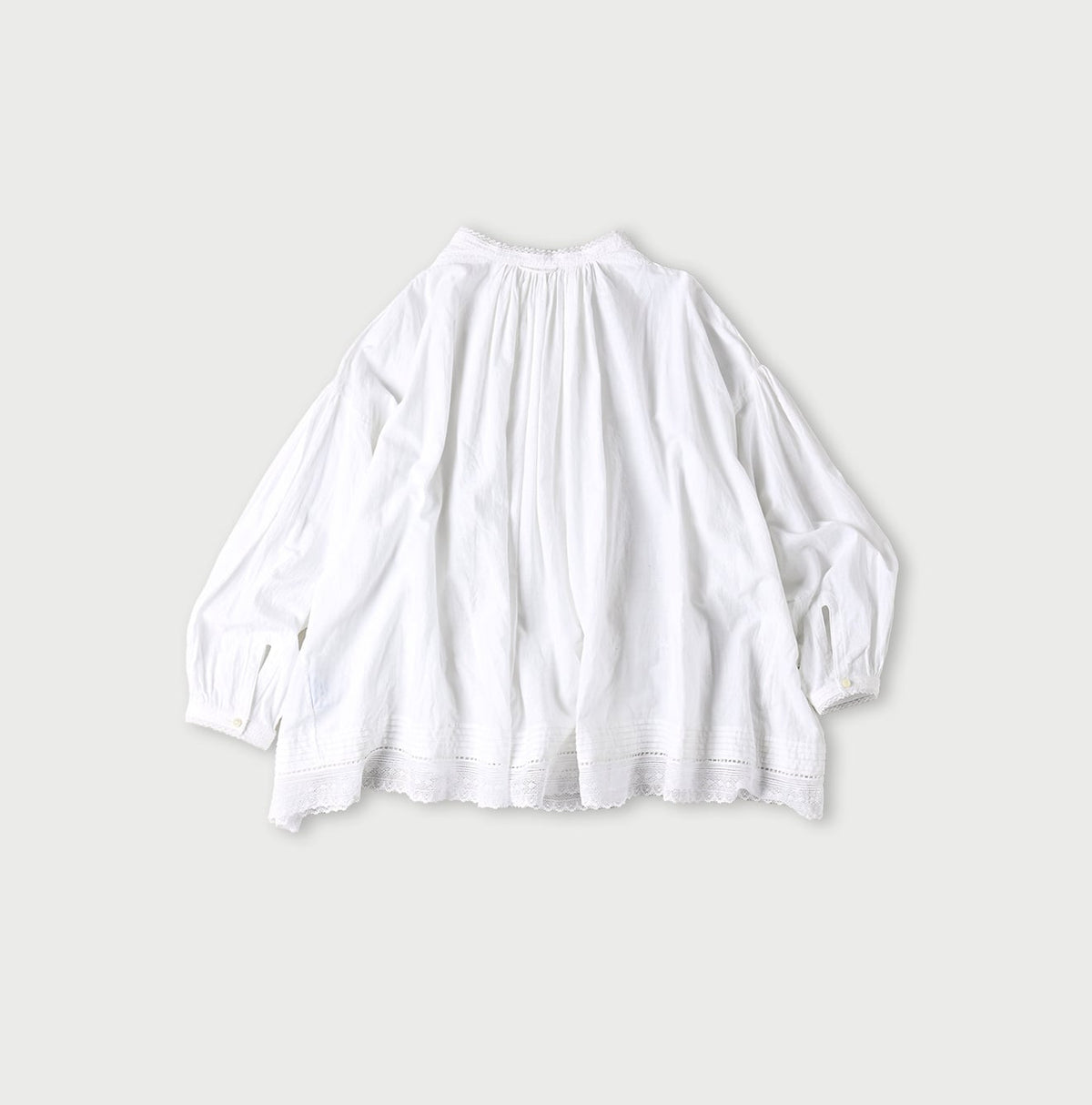 45R Khadi Lace Tuck Smocking Blouse