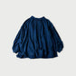 45R Ai Indigo Khadi Lace Tuck Smocking Blouse