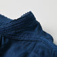 45R Ai Indigo Khadi Lace Tuck Smocking Blouse