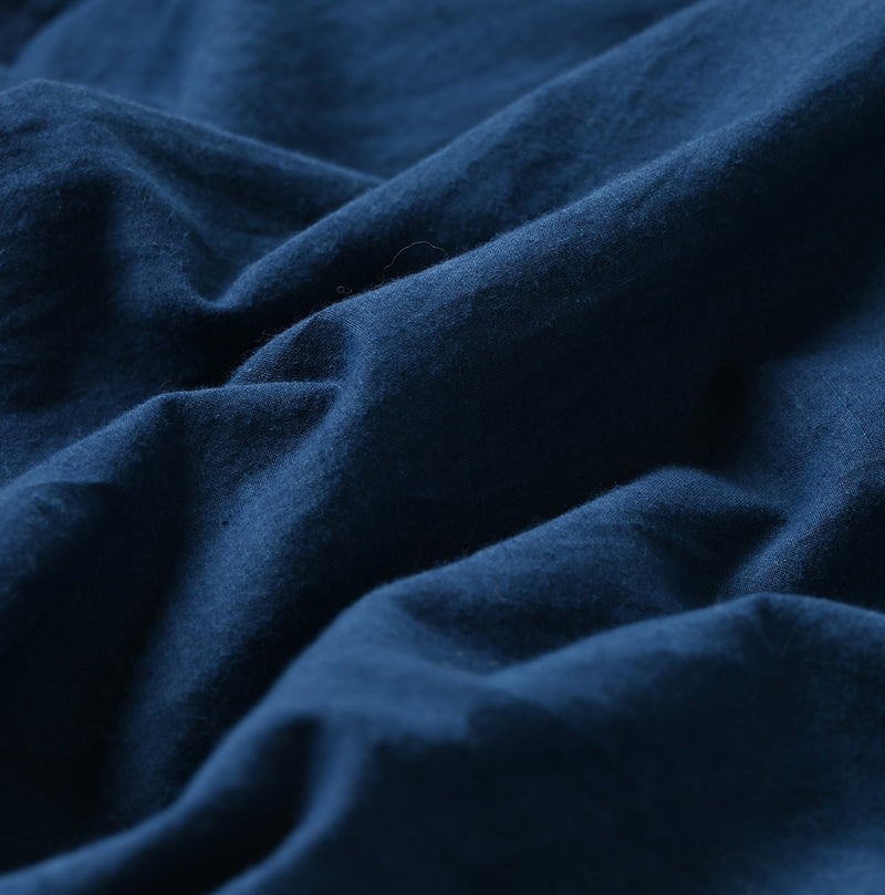 45R Ai Indigo Khadi Lace Tuck Smocking Blouse - Image 19