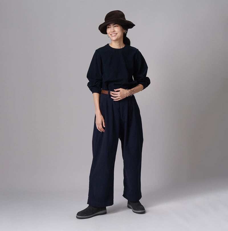 Mole Serge Stretch Puff Sleeve Blouse