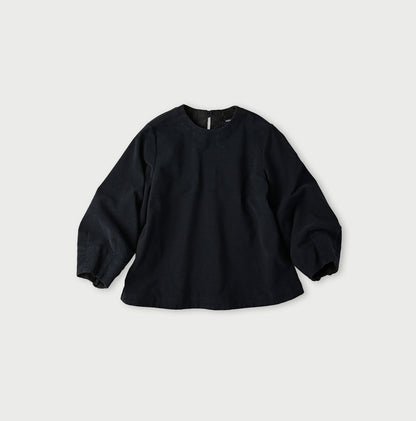45R Mole Serge Stretch Puff Sleeve Blouse