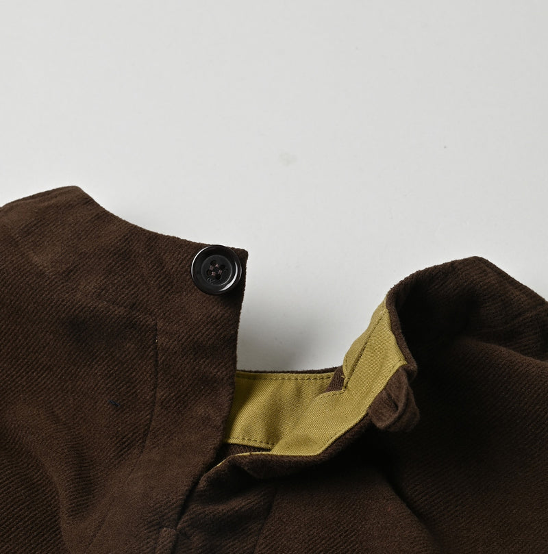 45R Mole Serge Stretch Puff Sleeve Blouse