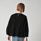 45R Mole Serge Stretch Puff Sleeve Blouse