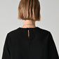 45R Mole Serge Stretch Puff Sleeve Blouse