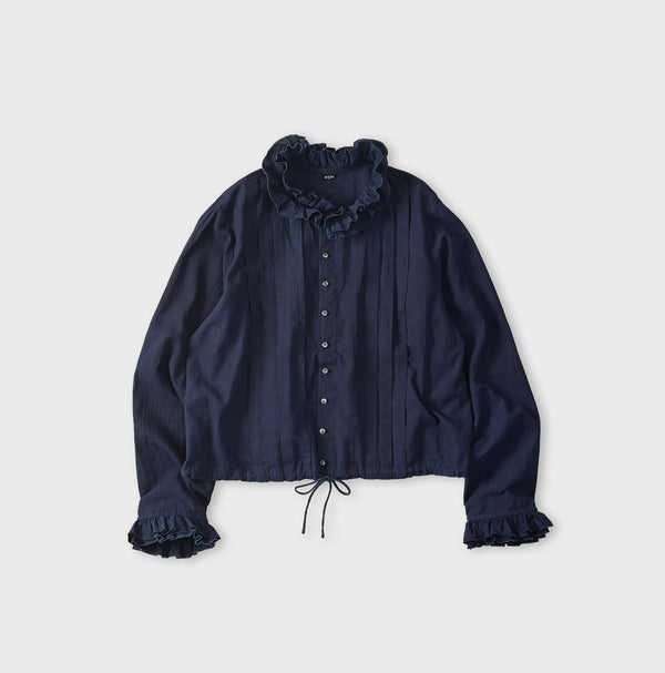 45R Ai Indigo Khadi Tallulah Blouse