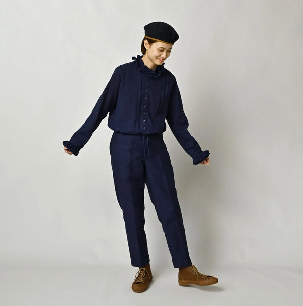 45R Ai Indigo Khadi Tallulah Blouse