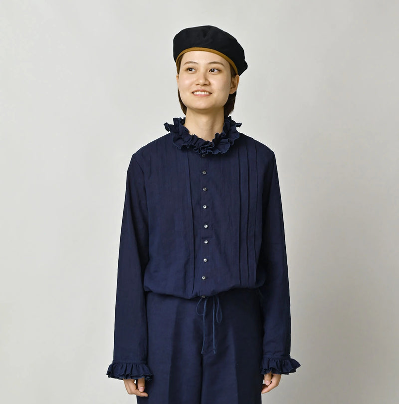 45R Ai Indigo Khadi Tallulah Blouse - Image 3