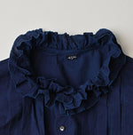 45R Ai Indigo Khadi Tallulah Blouse