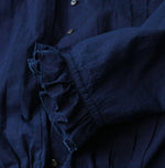 45R Ai Indigo Khadi Tallulah Blouse
